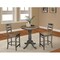 International Concepts Round 30 in Rd Ped Gathering Ht Table, 2 Emily Counter Ht Stools, Hickory/Coal, 30 in W, 30 in L K45-30RT-6B-S6172-2 - alternate 4